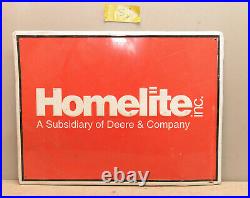 Original Homelite Deere metal sign from John Service New York collectible S1