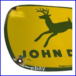 Original JOHN DEERE Porcelain Sign 10 1962 TRACTOR FARMING FARM EQUIPMENT