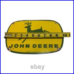 Original JOHN DEERE Porcelain Sign 10 1962 TRACTOR FARMING FARM EQUIPMENT