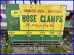 Original John Deere Hose Clamp Sign/rack