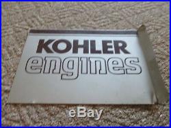 Original Kohler Engines double sided flange sign from John Deere repair shop