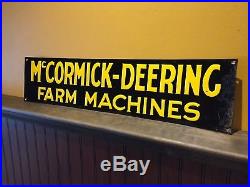 Original McCormick-Deereing Farm Machines Embossed Tin Litho Sign