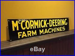 Original McCormick-Deereing Farm Machines Embossed Tin Litho Sign