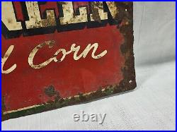 Original Plant Pioneer Seed Corn Sign 12x 23 Feed Farm Gas Oil John Deere