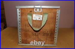 Original Unusual JOHN DEERE PARTS Tractor SPAIN Wood Crate Box Gas Oil Farm Sign