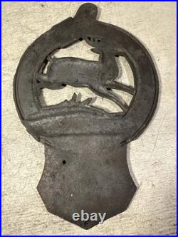 Original Vintage John Deere Cast Iron Wall Plaque Letter Mail Match Holder