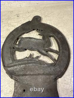 Original Vintage John Deere Cast Iron Wall Plaque Letter Mail Match Holder