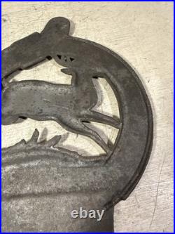 Original Vintage John Deere Cast Iron Wall Plaque Letter Mail Match Holder