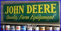 Original porcelain JOHN DEERE tractor sign