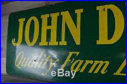Original porcelain JOHN DEERE tractor sign