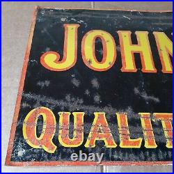 Origional John Deere Quality Farm Implements 25-3/4 X 19-3/4 Metal Sign