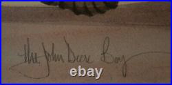 P. Buckley Moss THE JOHN DEERE BOY Lim. Ed. Print signed, numbered, framed
