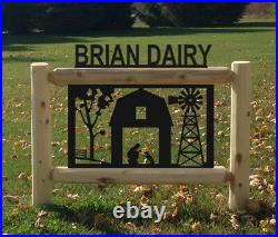 Personalized Farm Sign Barns Windmills Clingermans Outdoor Signs
