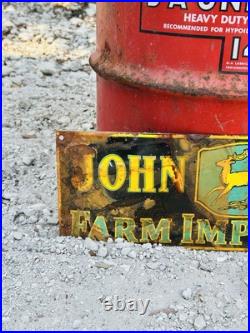 Porcelain Advertising Sign John Deere 18In