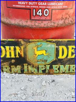 Porcelain Advertising Sign John Deere 18In