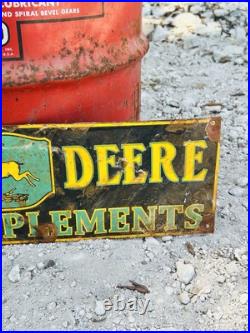 Porcelain Advertising Sign John Deere 18In