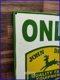 Porcelain John Deere Enamel Metal Sign Plate Size 24 x 18 Inches