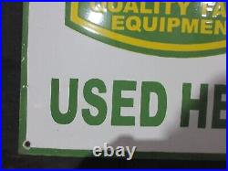 Porcelain John Deere Enamel Metal Sign Plate Size 24 x 18 Inches