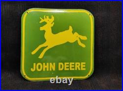 Porcelain John Deere Enamel Metal Sign Plate Size 24 x 24 Inches