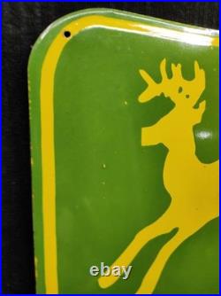 Porcelain John Deere Enamel Metal Sign Plate Size 24 x 24 Inches