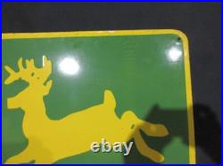 Porcelain John Deere Enamel Metal Sign Plate Size 24 x 24 Inches