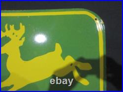 Porcelain John Deere Enamel Metal Sign Plate Size 24 x 24 Inches