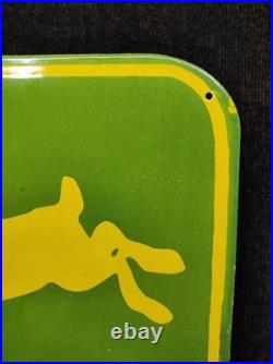 Porcelain John Deere Enamel Metal Sign Plate Size 24 x 24 Inches