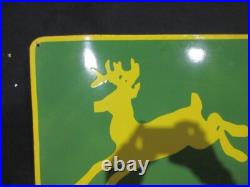 Porcelain John Deere Enamel Metal Sign Plate Size 24 x 24 Inches