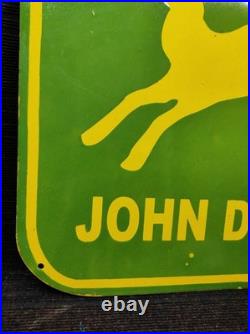 Porcelain John Deere Enamel Metal Sign Plate Size 24 x 24 Inches Porcelain John Deere Enamel Metal Sign Plate Size 24 x 24 Inches
