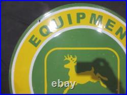Porcelain John Deere Enamel Metal Sign Plate Size 30 Inches Round