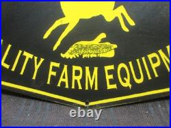 Porcelain John Deere Enamel Metal Sign Plate Size 30 x 19 Inches