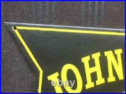 Porcelain John Deere Enamel Metal Sign Plate Size 30 x 19 Inches