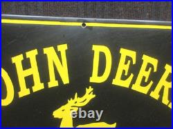 Porcelain John Deere Enamel Metal Sign Plate Size 30 x 19 Inches
