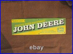 Porcelain John Deere Enamel Metal Sign Plate Size 30 x 9 Inches