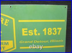 Porcelain John Deere Enamel Metal Sign Plate Size 36 x 18 Inches
