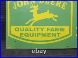 Porcelain John Deere Enamel Metal Sign Plate Size 36 x 18 Inches
