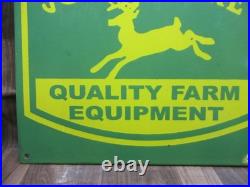 Porcelain John Deere Enamel Metal Sign Plate Size 36 x 18 Inches