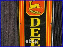 Porcelain John Deere Enamel Metal Sign Plate Size 40 x 12 Inches