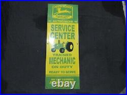 Porcelain John Deere Enamel Metal Sign Plate Size 40 x 15 Inches