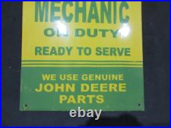 Porcelain John Deere Enamel Metal Sign Plate Size 40 x 15 Inches