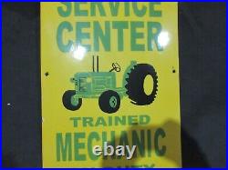 Porcelain John Deere Enamel Metal Sign Plate Size 40 x 15 Inches
