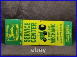 Porcelain John Deere Enamel Metal Sign Plate Size 40x15 Inches