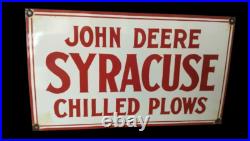 Porcelain John Deere Enamel Sign 12x12 Inches