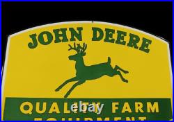 Porcelain John Deere Enamel Sign 42 Inches