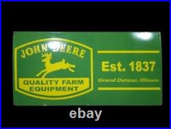 Porcelain John Deere Enamel Sign 60x24 Inches