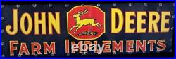 Porcelain John Deere Enamel Sign 80x24 Inches In 2 Parts Ssp