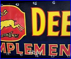 Porcelain John Deere Enamel Sign 80x24 Inches In 2 Parts Ssp