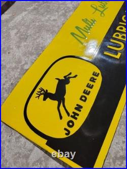 Porcelain John Deere Enamel Sign Size 30 x 13 Inches