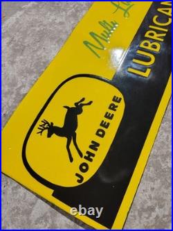 Porcelain John Deere Enamel Sign Size 30 x 13 Inches