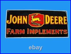 Porcelain John Deere Enamel Sign Size 60x24 Inches Porcelain John Deere Enamel Sign Size 60x24 Inches